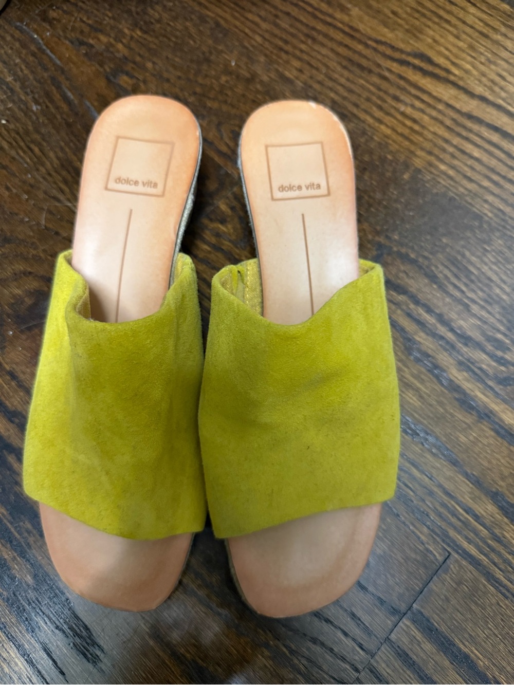 Dolce Vita Lime Suede Slide Mules